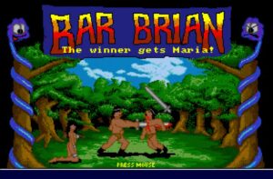 « The winner gets Maria ! ». Le message d'accroche de cette démo pour Amiga sur le thème de Barbarian résume l'impact qu'a eu la modèle sur les joueurs de l'époque. 