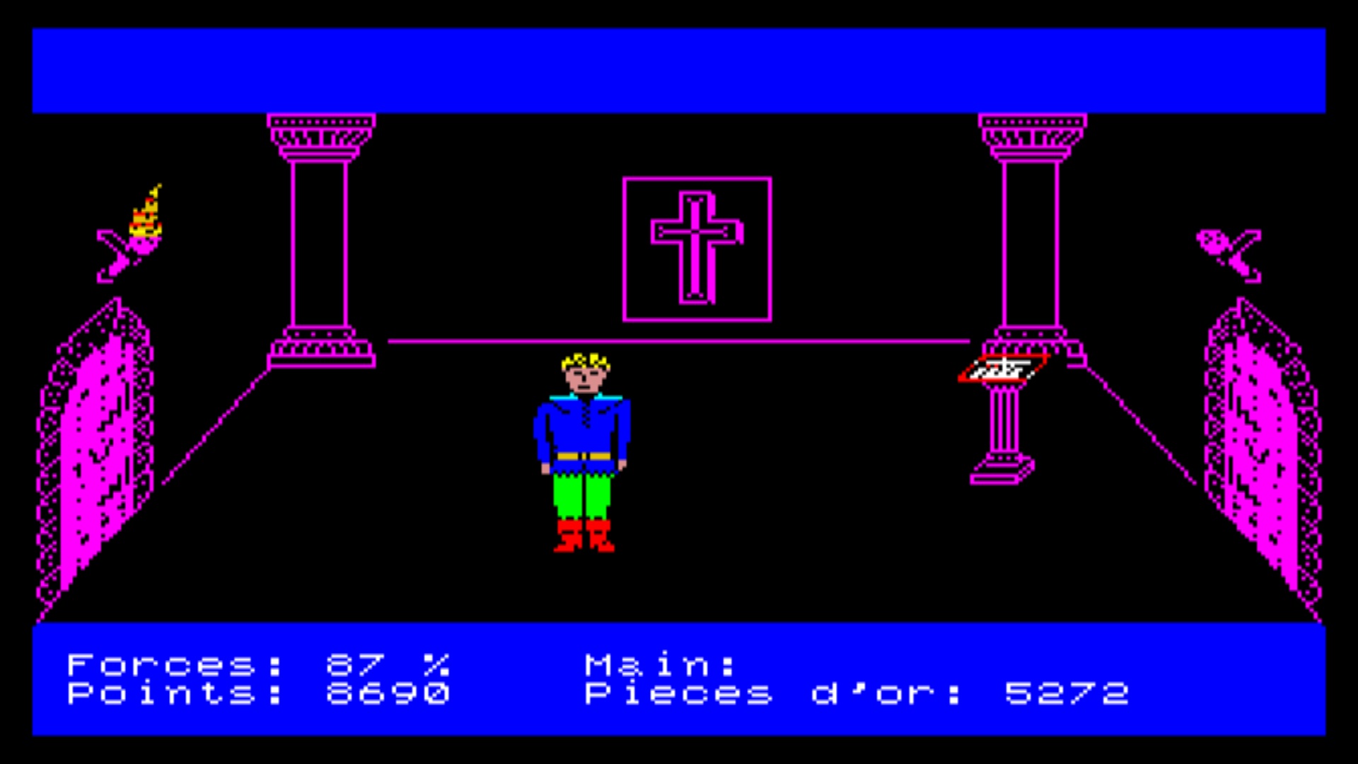 Dans la salle du Livre sacré, la plus difficile d'accès, malgré ce que laisse penser le titre du jeu.